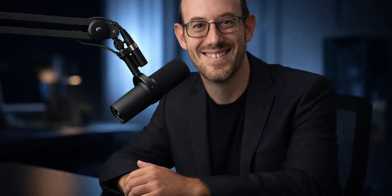 Avrohom Gottheil hosting a B2B podcast interview